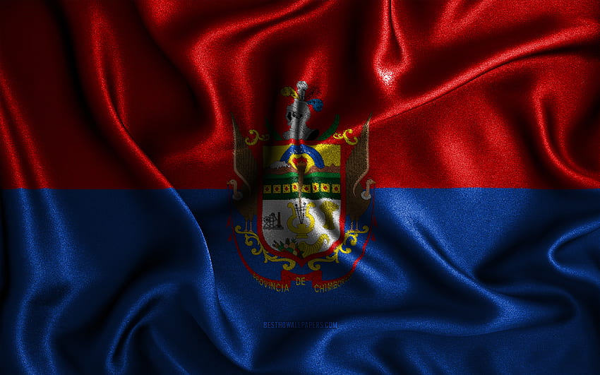 Chimborazo flag, , silk wavy flags, ecuadorian provinces, Day of Chimborazo, fabric flags, Flag of Chimborazo, 3D art, Chimborazo, Provinces of Ecuador, Chimborazo 3D flag, Ecuador HD wallpaper