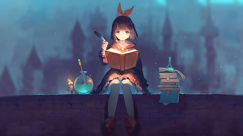 Studying Witch 魔女 [ Engine Anime] HD wallpaper