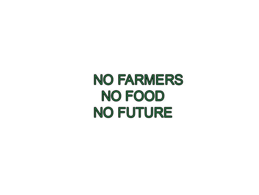 Bez rolników bez jedzenia bez przyszłości, logo żywności Tapeta HD