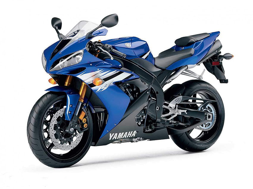 Yamaha R1 azul, azul, bicicleta, yamaha fondo de pantalla