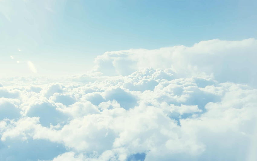 Wolken., Pastellblaue ästhetische Wolken HD-Hintergrundbild