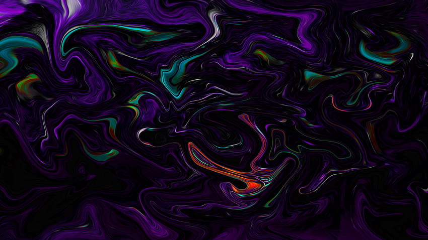 Fluid art, dark, abstraction HD wallpaper