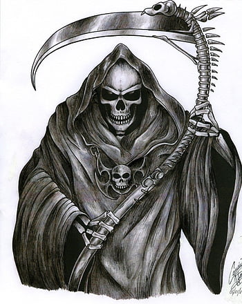 Grim reaper on the hand 💀 #greytheorystudio #handtattoo #tattoodesign... |  TikTok