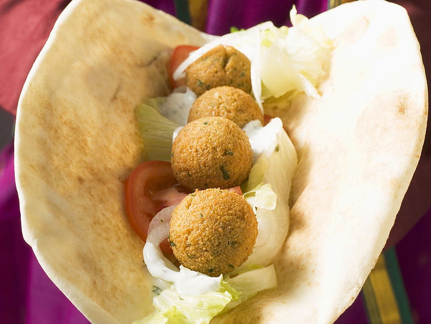 Falafel Pita recipe. Eat Smarter USA HD wallpaper