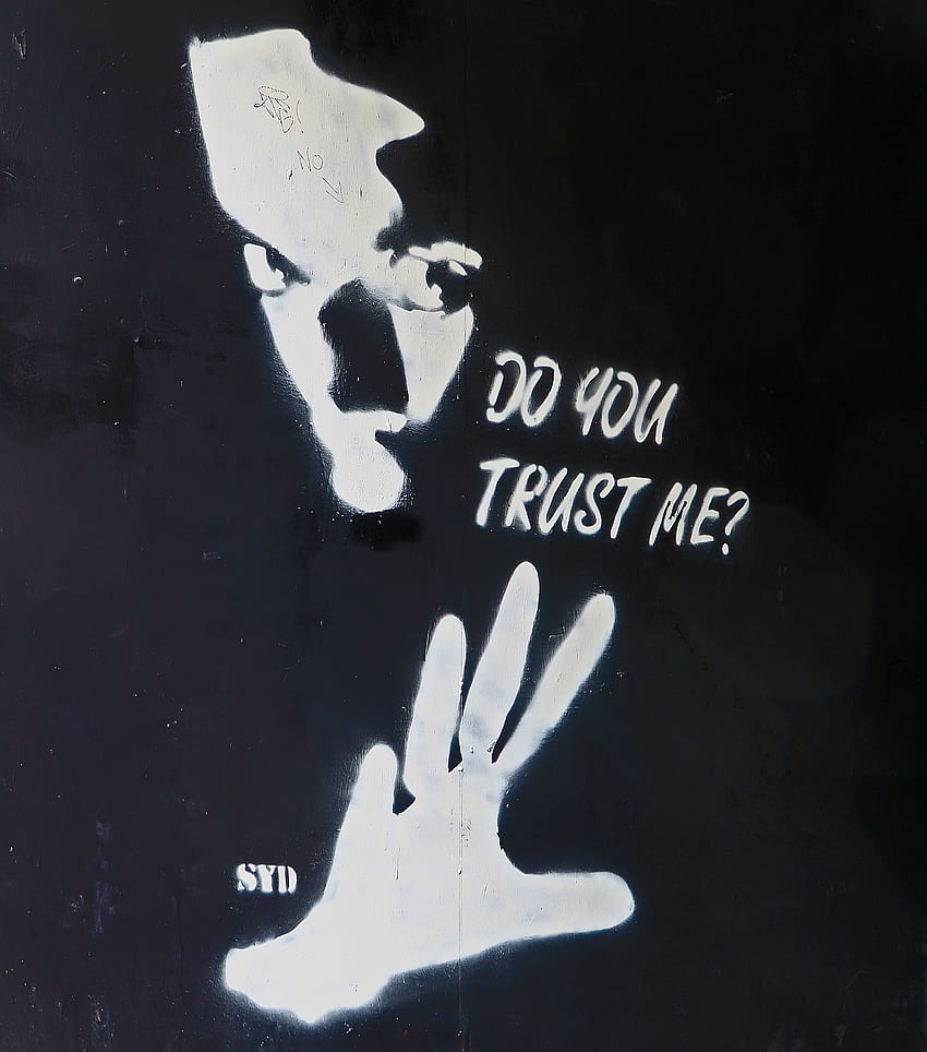 Art, Words, Bw, Chb, Graffiti, Question, Confidence, Trust HD phone wallpaper