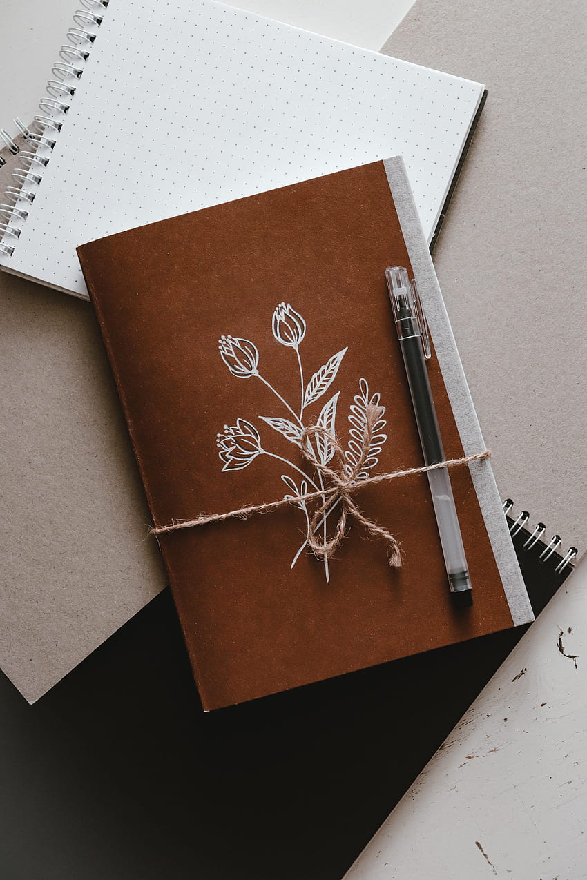 Flowers, , , Paper, Notepad, Notebook, Pen HD phone wallpaper