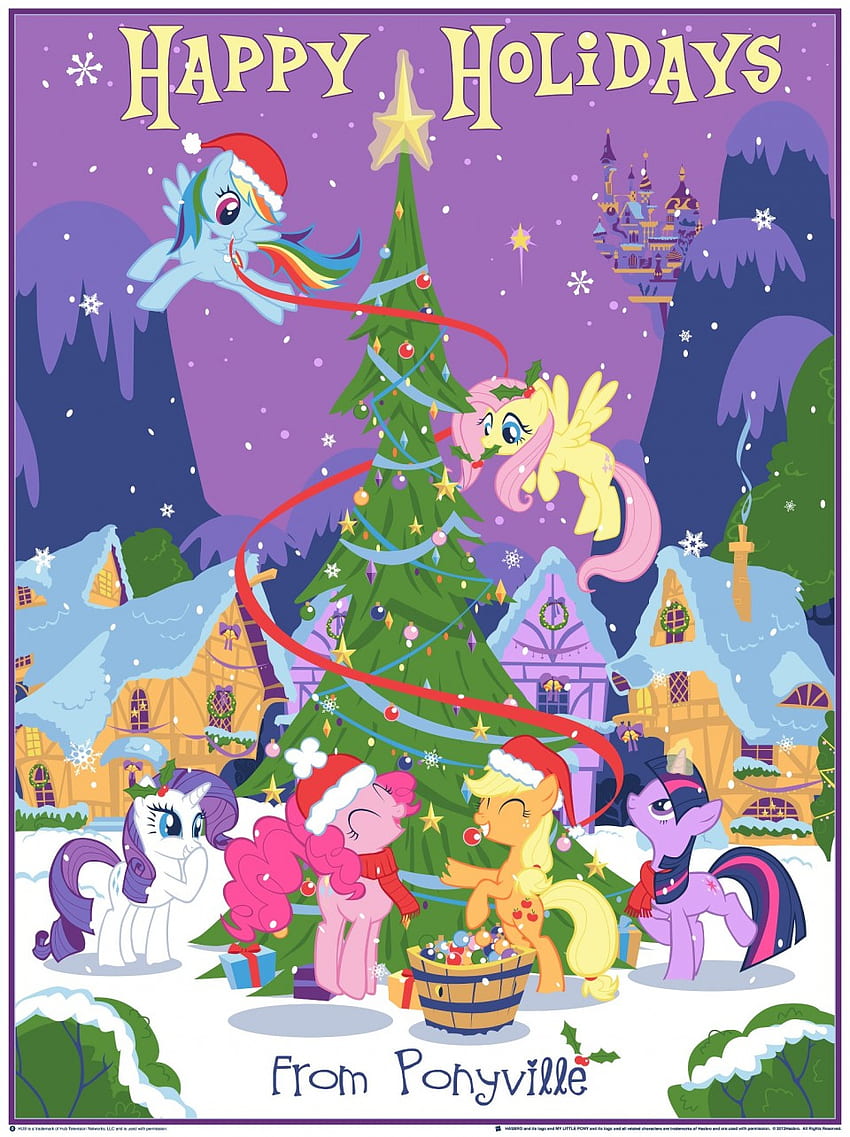 Dark Hall Mansion > Officially licensed Hasbro MY LITTLE PONY Christmas prints on sale next Fri Dec 7th at 9: 30 AM PST!!! HD phone wallpaper