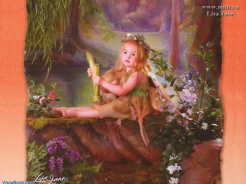 Little Fairy, fairy, magic, fantasy, forest HD wallpaper