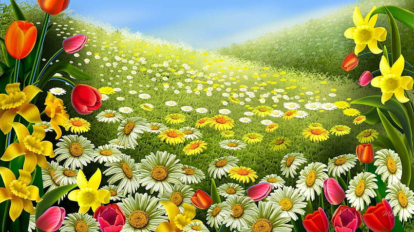 Fonds d&;écran Printemps : tous les Printemps. Printemps, Belles fleurs, Printemps, Fleur de printemps 3D Fond d'écran HD