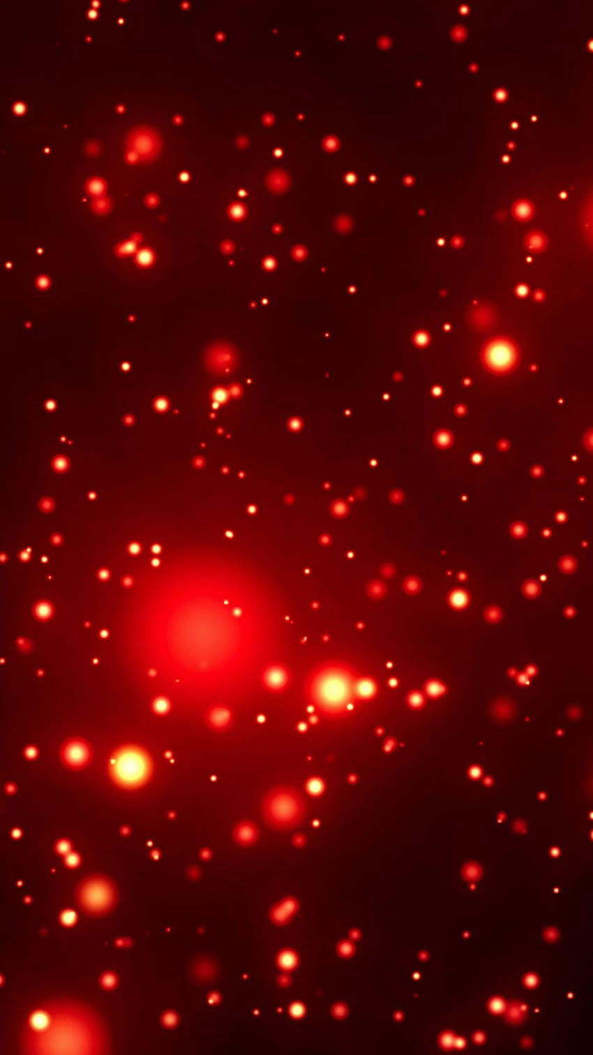 Rote Partikel, Unschärfe, Bokeh, Abstrakt - Licht - & Hintergrund, Hellrote Zusammenfassung HD-Handy-Hintergrundbild