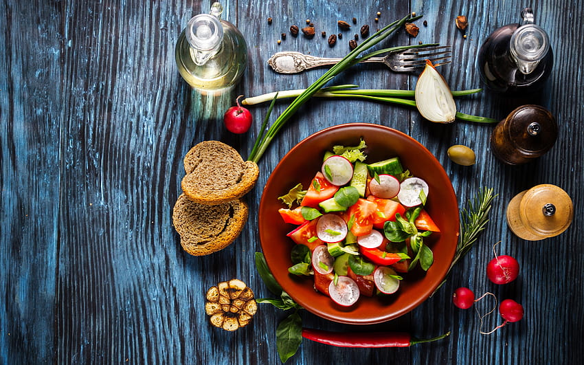 Salad, healthy, graphy, food HD wallpaper