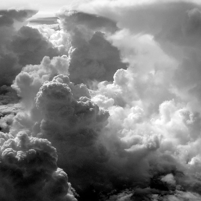 Black & White Clouds. iPad - iPad, Aesthetic Cloud HD phone wallpaper