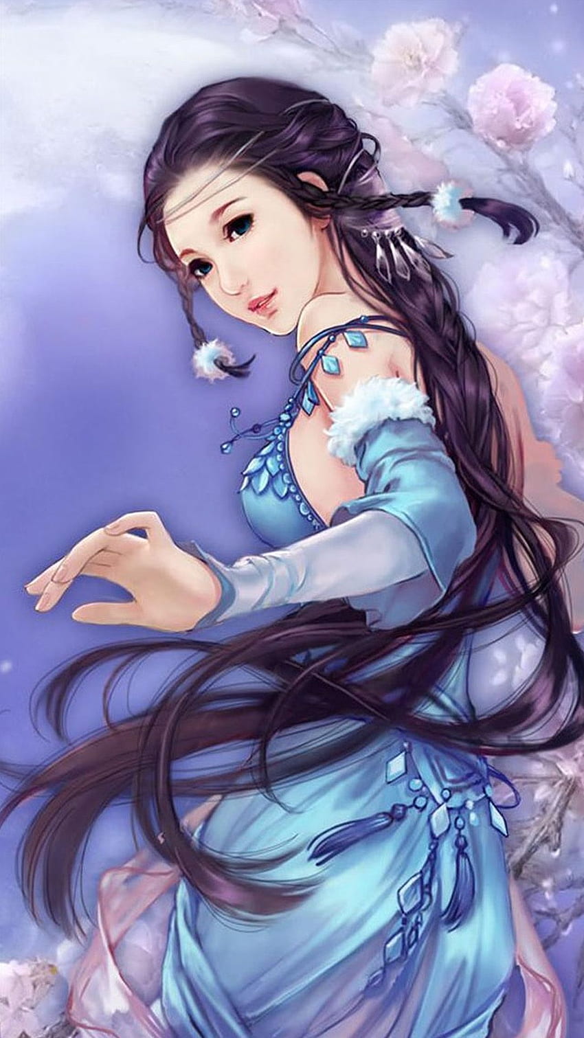 Anime Dreamy Fantasy Ancient Beauty iPhone 6 . iPhone, iPad One-. Arte asiática vintage, arte de fantasia, iphone de beleza, mulheres chinesas antigas Papel de parede de celular HD