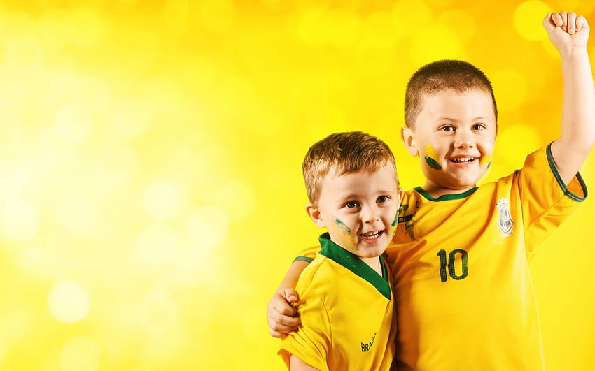 Brasilien, Kinder, FIFA, Fans, Fußball, Football, ,, Menschen in Brasilien HD-Hintergrundbild