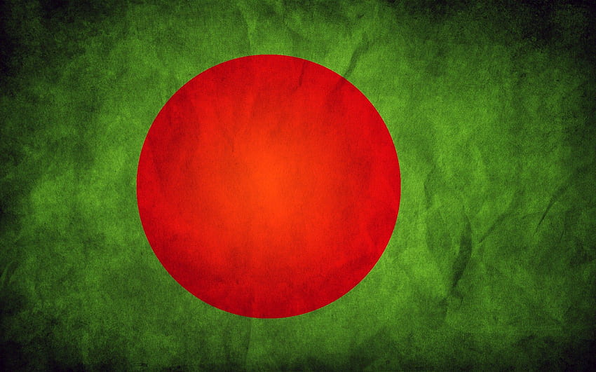 バングラデシュの旗フルと背景、クールなバングラデシュの旗 高画質の壁紙