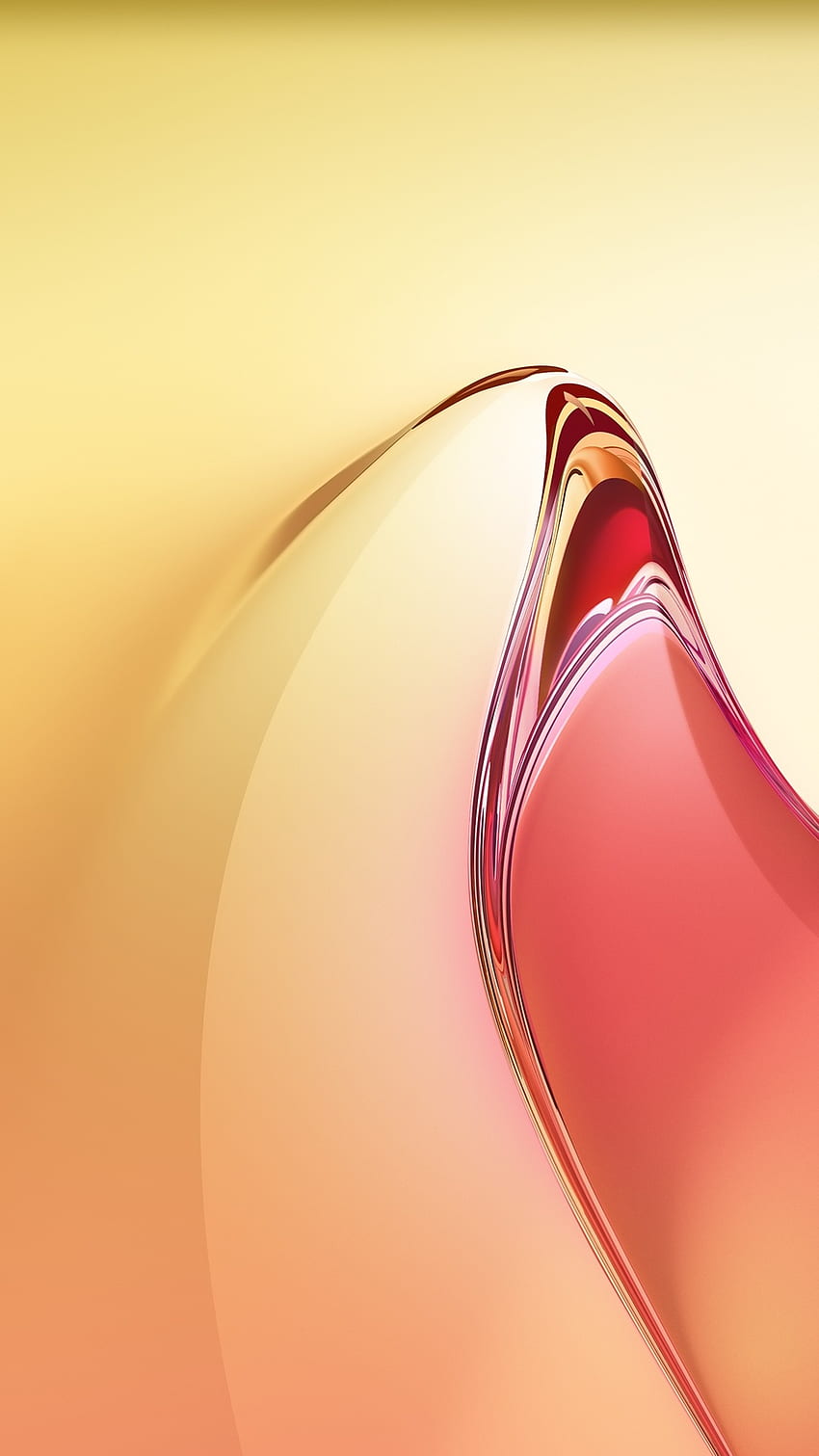 Oppo Reno 8 Pro, Yellow and Red HD phone wallpaper