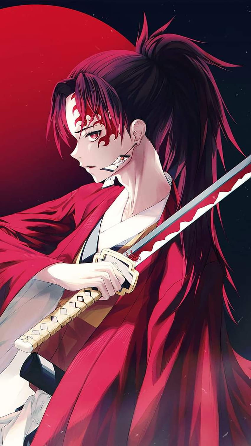 Yoriichi, cazador, yorrichi, kny, rojo, demonios, facha, anime HD phone  wallpaper