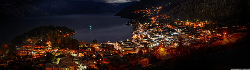 Queenstown Night Panorama ❤ for Ultra, 5120x1440 HD wallpaper