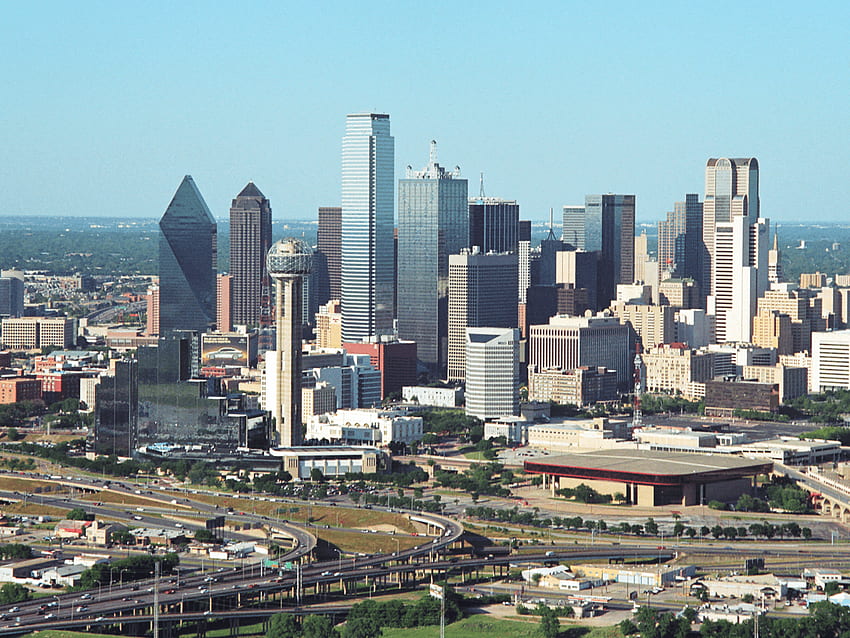 Dallas Skyline Background (Page 1), Downtown Dallas HD wallpaper