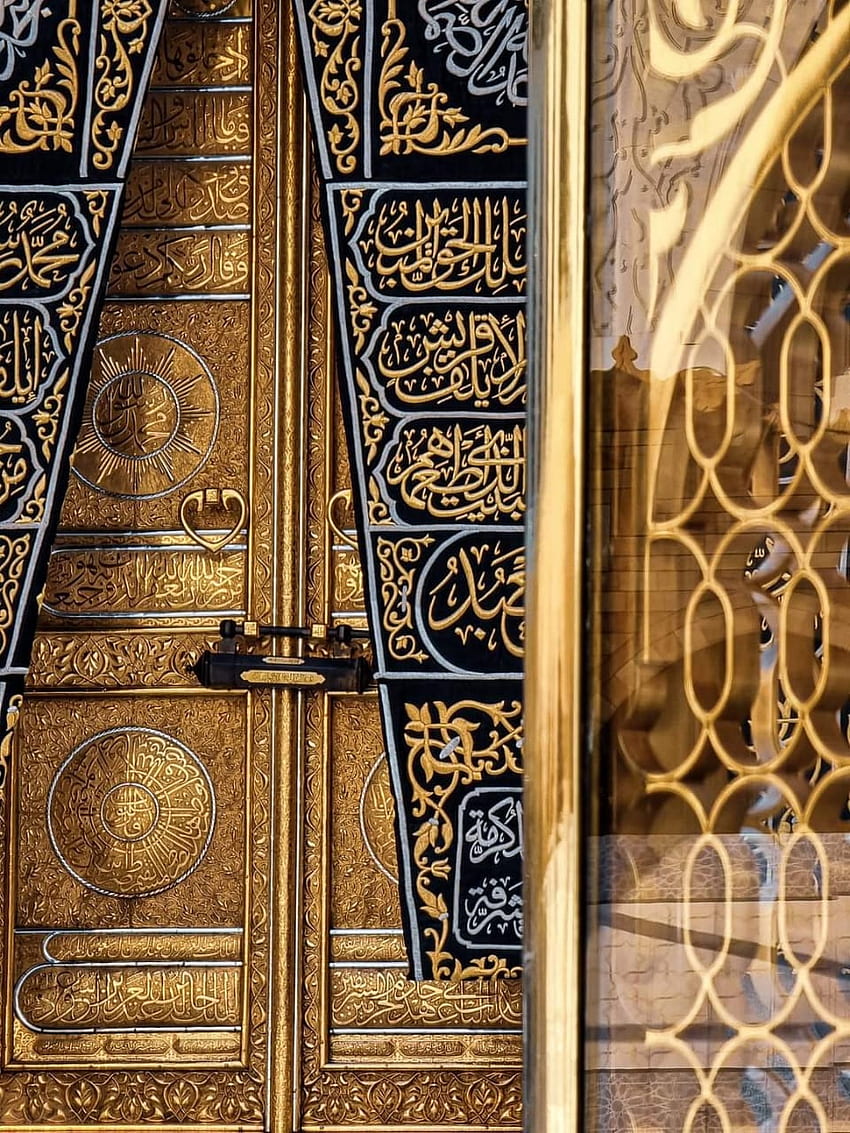 khana kaba, emas, pintu wallpaper ponsel HD