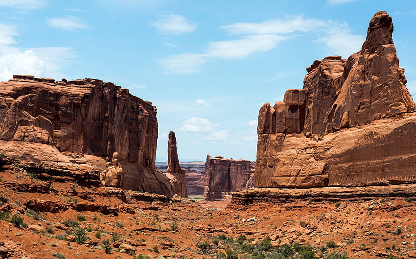 Национален парк Arches, пустиня, природа, планини, забавление HD тапет