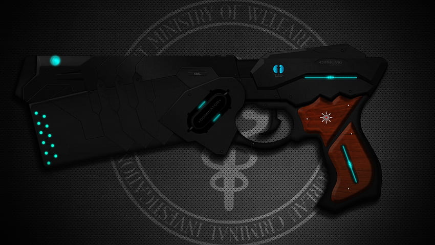 Anime Black Dark Dominator Waffen Pistolen Logos Psycho-Pass Science Fiction Waffen HD-Hintergrundbild