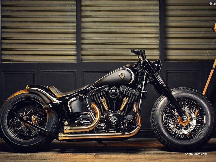 Custom Harley Davidson Bobber HD wallpaper