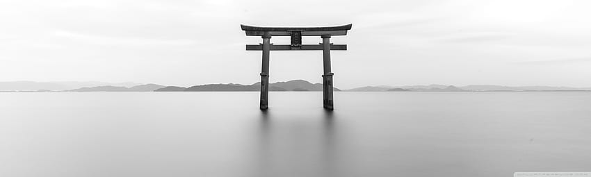 Torii Black and White Ultra Background for U TV : & UltraWide & Laptop : Multi Display, Dual & Triple Monitor : Tablet : Smartphone, Japanese Torii HD wallpaper