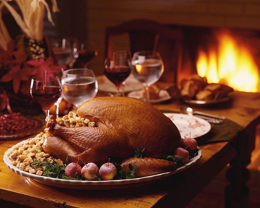 Christmas Turkey, Thanksgiving Feast HD wallpaper