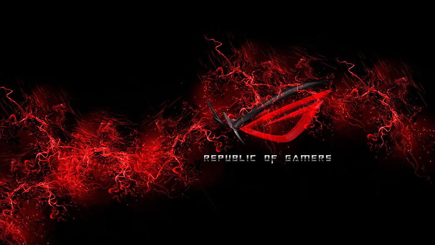 vermelho e preto Republic of Gamers digital papel de parede HD