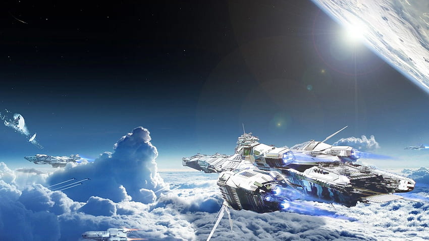 spazio, astronave, Dreadnought, Star Citizen / e mobile Sfondo HD