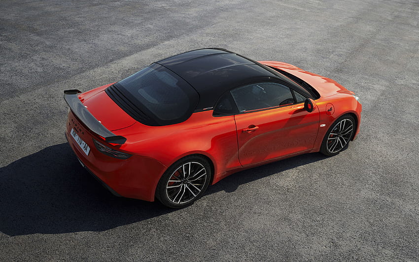 2022, Alpine A110 S, , изглед отгоре, екстериор, червено купе, червен A110 S, френски спортни автомобили, Alpine HD тапет