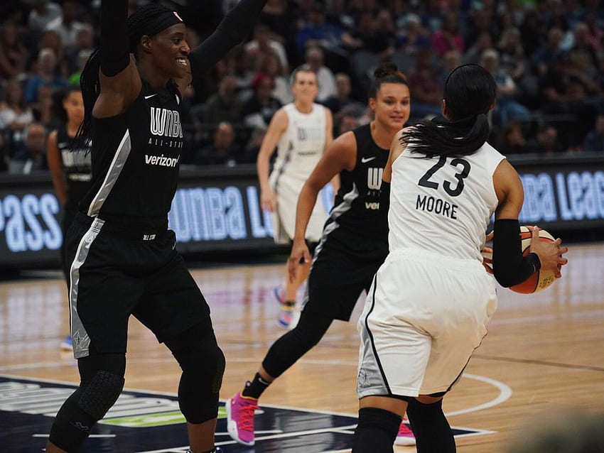 Maya Moore gewinnt den dritten WNBA All Star MVP Canis Hoopus in Folge HD-Hintergrundbild