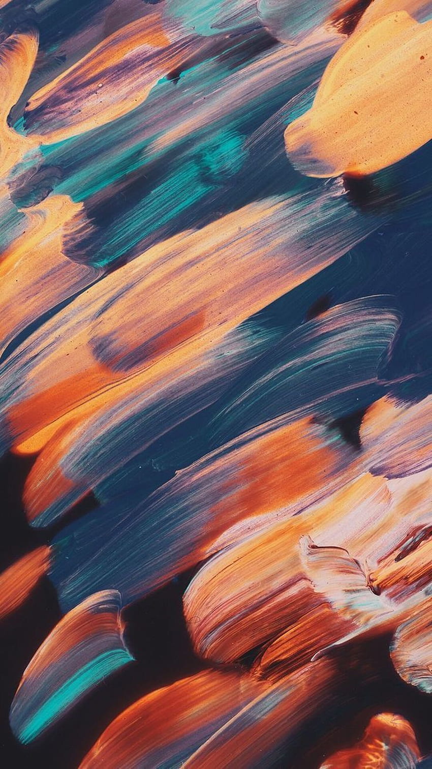 Farbwaschungen mit Koralle, Orange, Türkis, Tiefblau. Абстрактное, Теневые картинки, Покраска обоев, Coral Abstract HD-Handy-Hintergrundbild