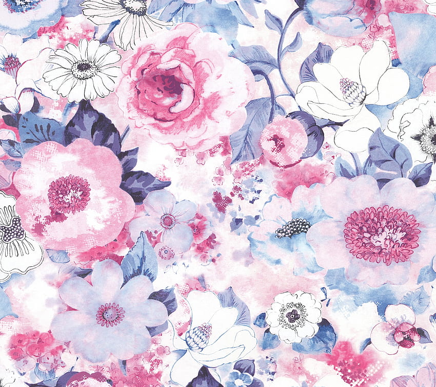 COLOR WHEEL. Bath, Pink Watercolor Flowers HD wallpaper