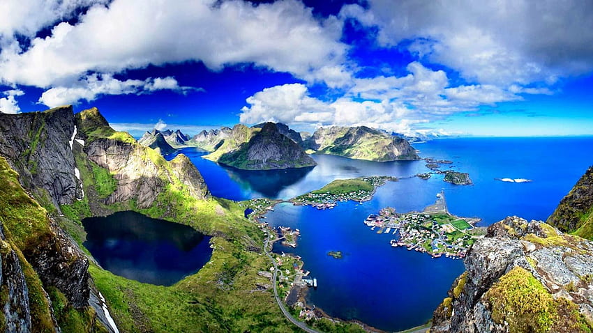 Islas Lofoten Increíble Panorama Noruega fondo de pantalla