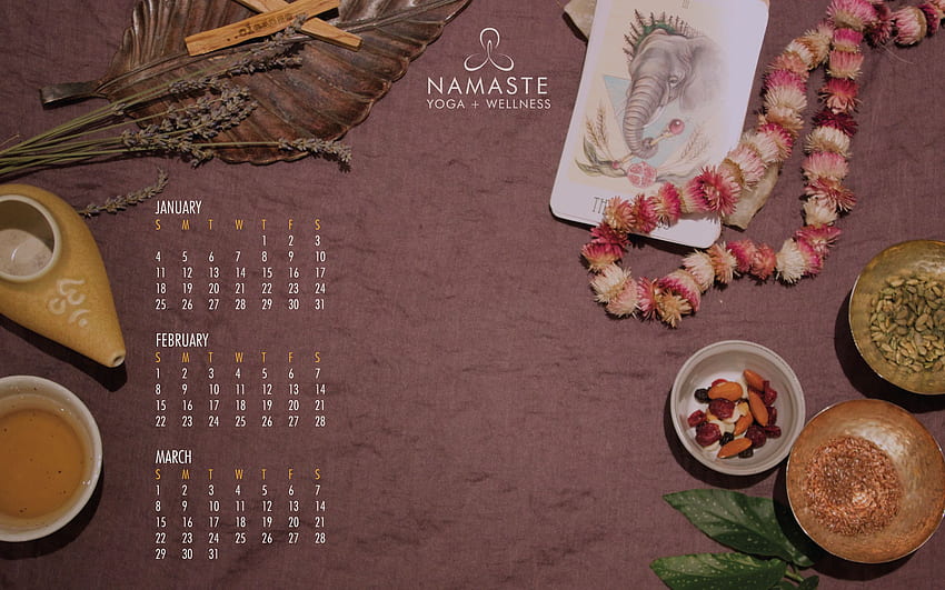 Namaste Calendar HD wallpaper