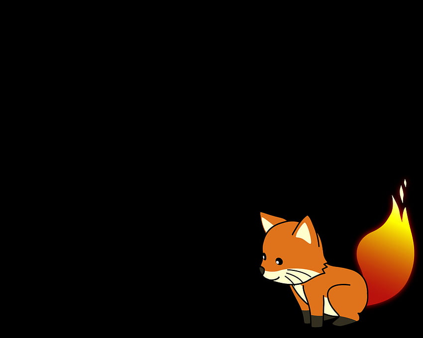 Cooler Fuchs, schwarz, Cartoon, Schwanz, Dunkelheit, Katze, Schnurrhaare, Rotfuchs, Animation, Canidae, Illustration, Schwarzer und Roter Fuchs HD-Hintergrundbild