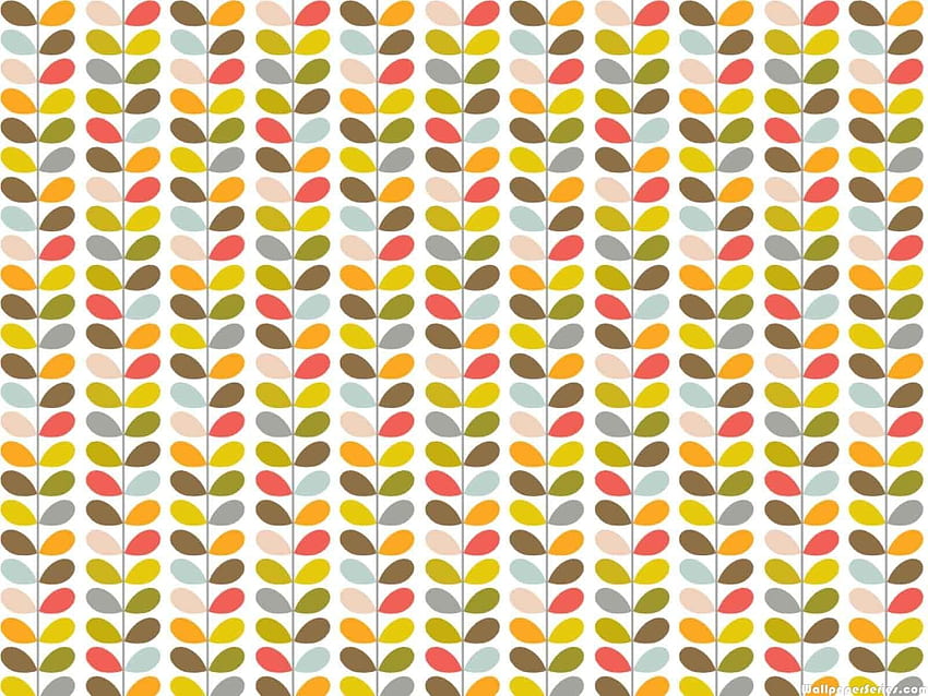 Cute Colorful Pattern - Stem Pattern Orla Kiely - HD wallpaper