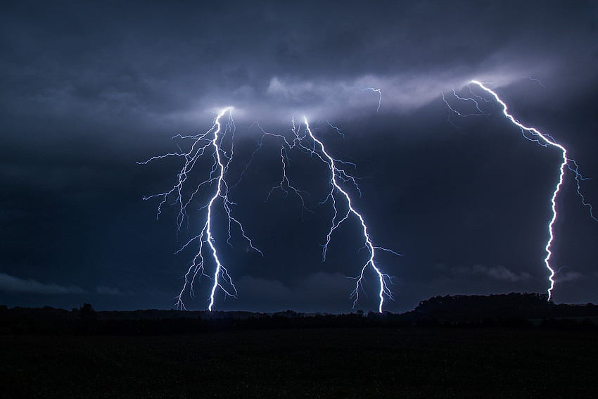 Thunder storn flash lightning sky night eclair nuit foudre nature HD wallpaper