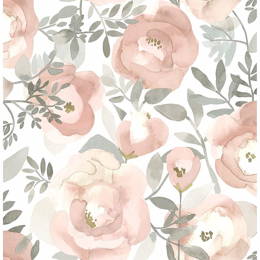 Sample Orla Floral in Rose from the Bluebell Collection by B in 2021. Blush , Pink floral , Rose HD phone wallpaper