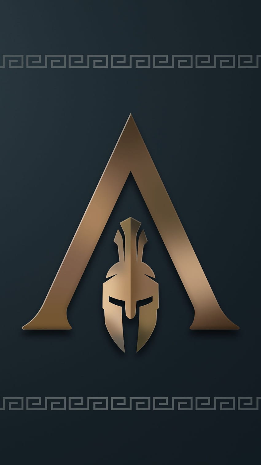 Играта на Ubisoft, Assassin's Creed Odyssey, минимална. Assassins creed произведения на изкуството, Assassins creed изкуство, Assassin's creed, гръцки символи HD тапет за телефон