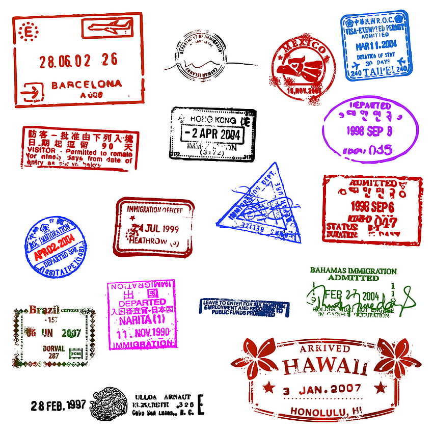 Denied Stamp Clipart certifié timbre Clip Art stock, Passport Stamps Fond d'écran de téléphone HD
