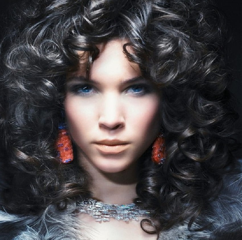 Beauty in Curls, model, cantik, orang, wanita Wallpaper HD