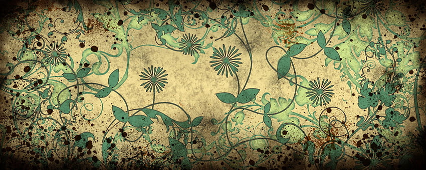 Abstrak Buat Kartu Pos Tema Floral Layar Ganda 957294 Wallpaper HD