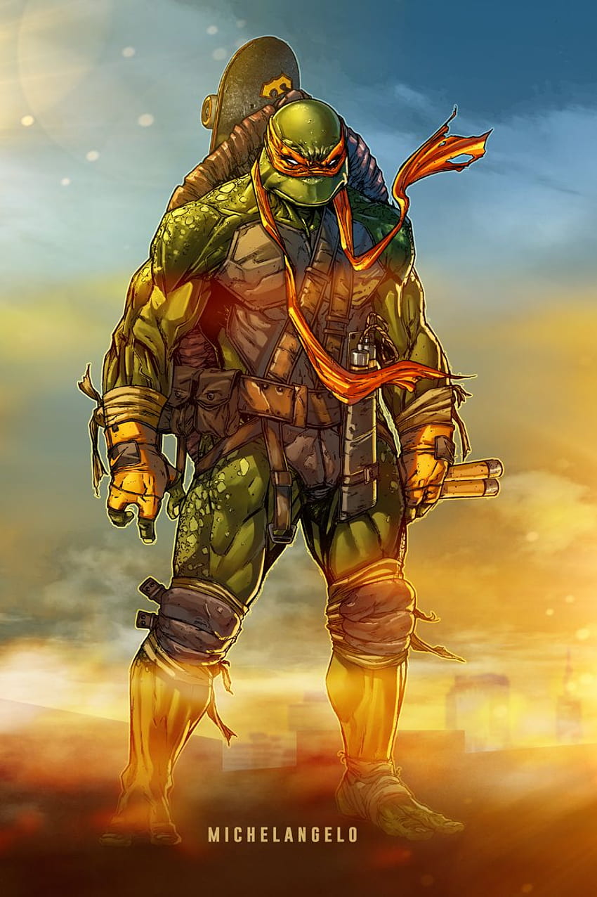 Ninja Kaplumbağalar: Michelangelo (renkli), le0arts. Teenage mutant ninja kaplumbağa çizimleri, Teenage mutant ninja kaplumbağa sanatı, Tmnt, TMNT Mikey HD telefon duvar kağıdı