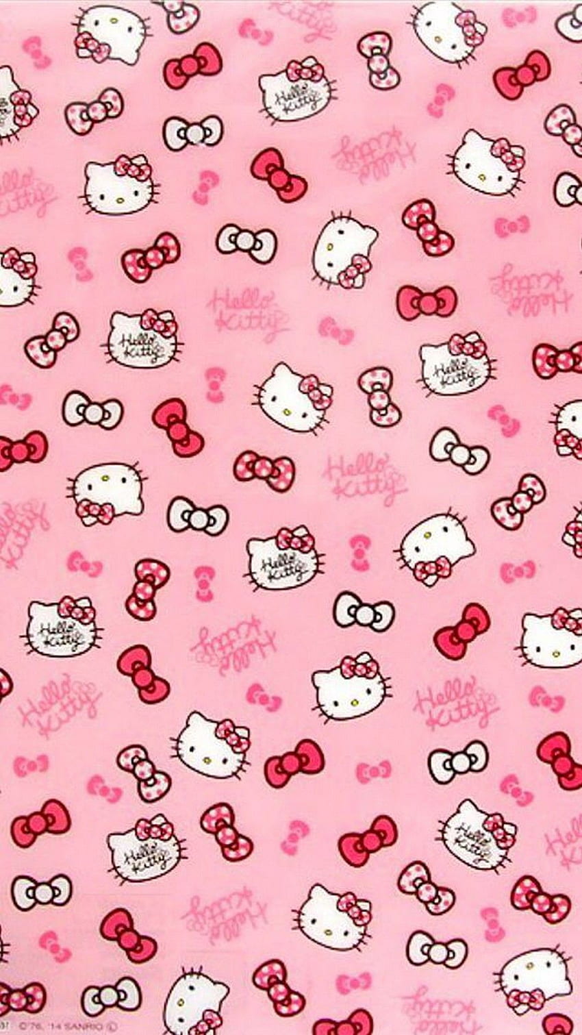 lindo patrón de Hello Kitty fondo de pantalla del teléfono