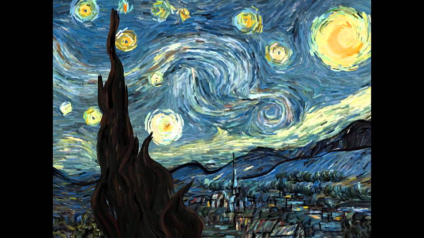 min La Nuit Étoilée (The Starry Night) Animation. Vincent van, Vincent Van Gogh the Starry Night HD wallpaper