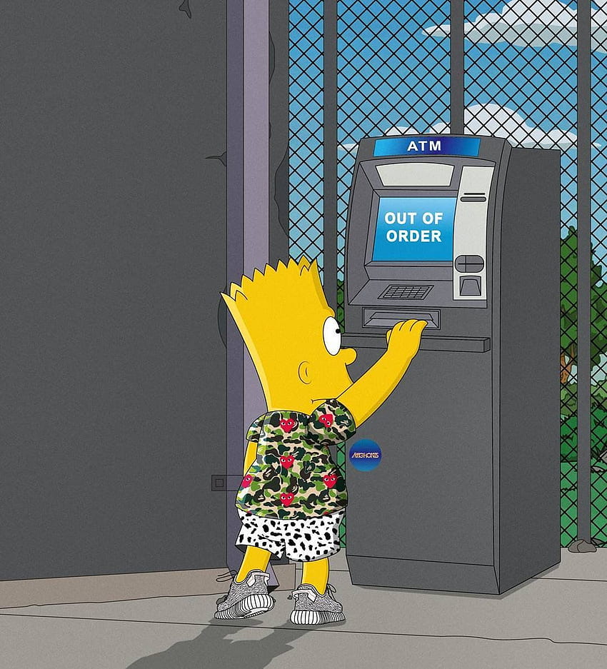 Bart Simpson Gangster - Baskets Simpson -, Gangster Esthétique Fond d'écran de téléphone HD