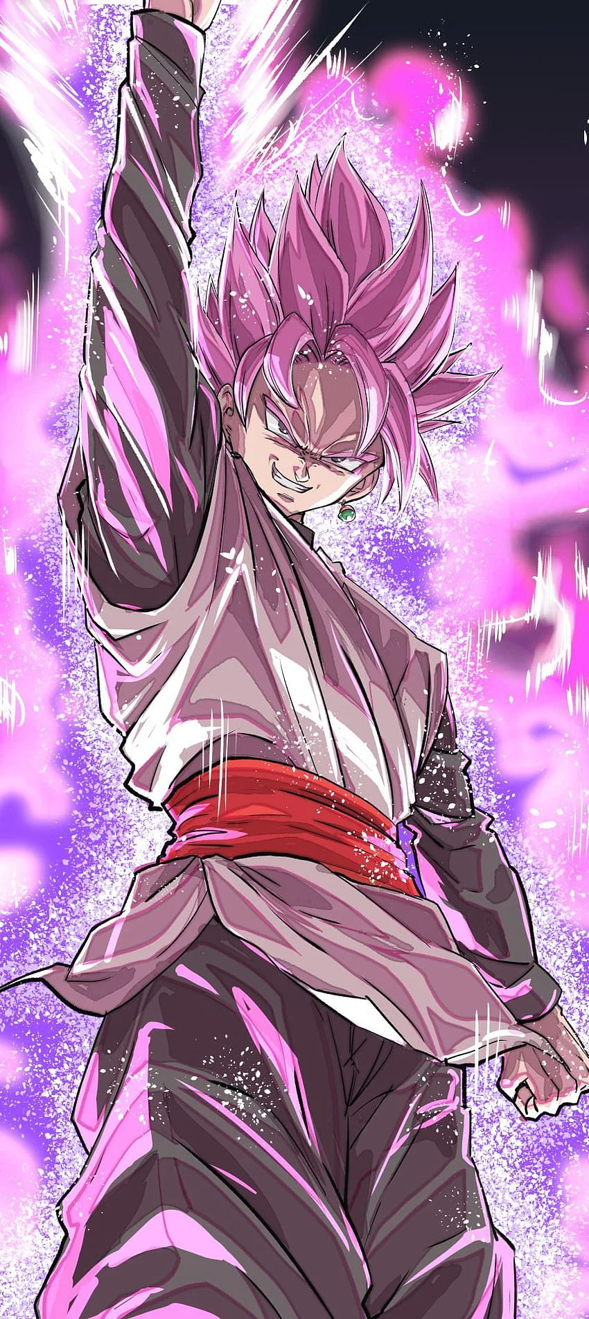 Black Goku en su forma única y hermosa, Super Saiyan Rose. Anime, Goku Negro SSJ Rose fondo de pantalla del teléfono